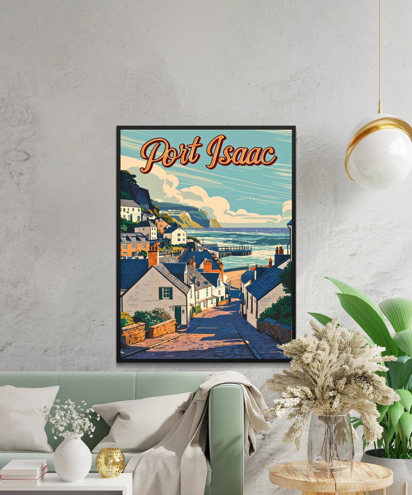 Port Isaac Vintage Travel Poster