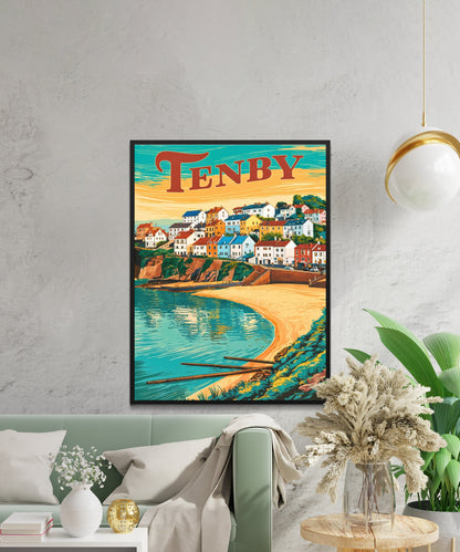 Tenby Vintage Travel Poster