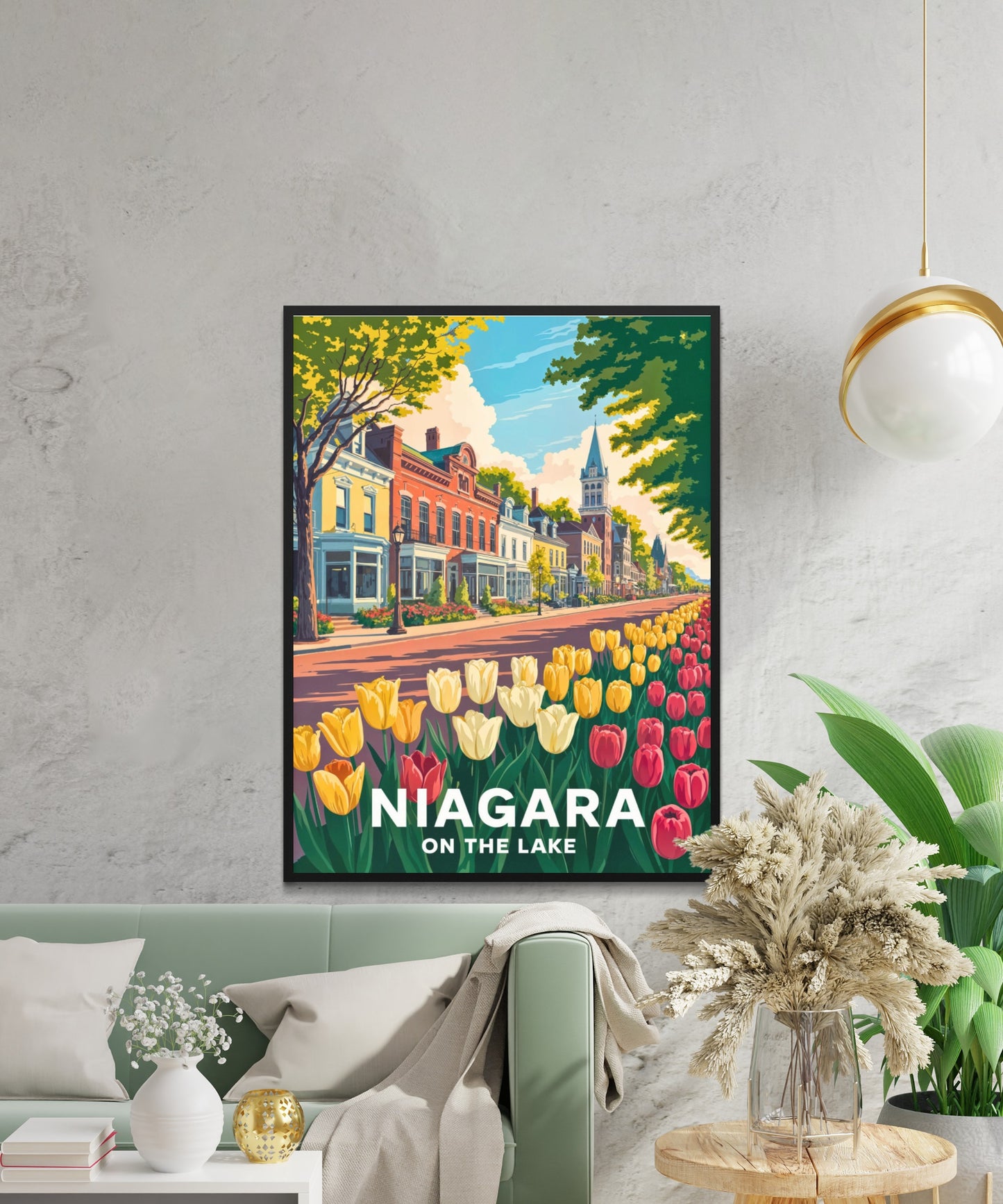 Niagara-on-the-Lake Vintage Travel Poster - Summer Blooms on the Boulevard