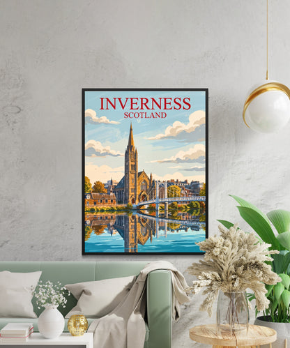 Inverness Vintage Travel Poster - Scotland