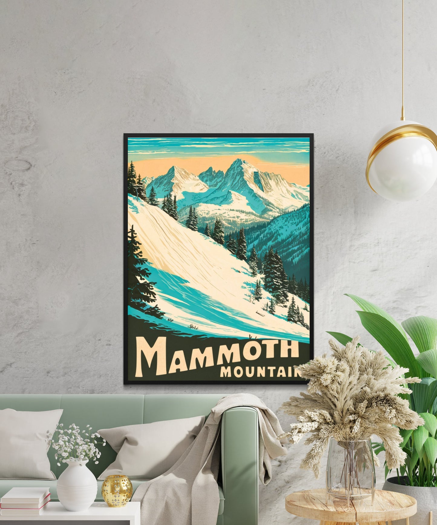 Mammoth Mountain Vintage Travel Poster