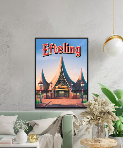 Efteling Vintage Travel Poster - Ride Through the Realms of Fantasy