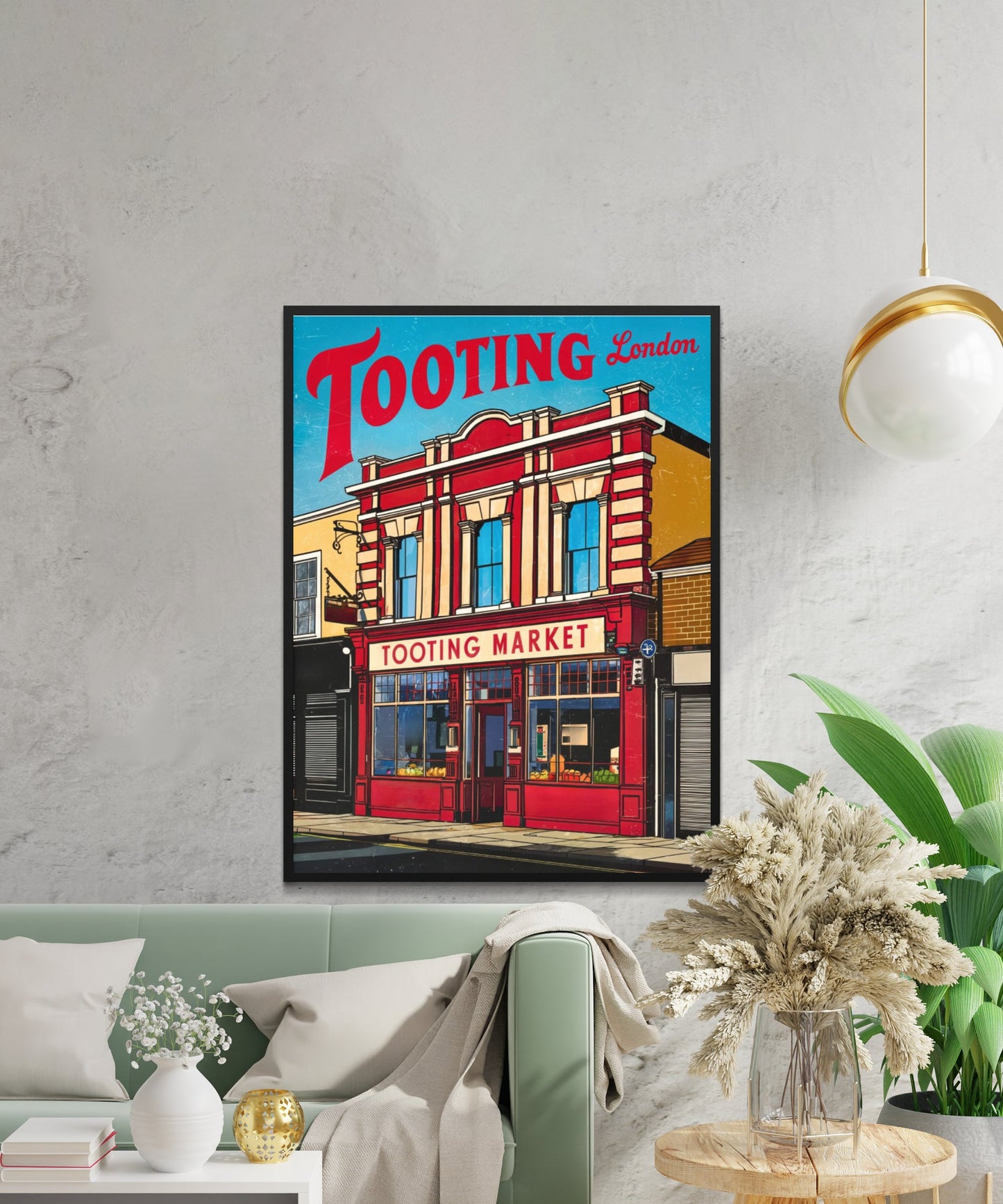 Tooting Vintage Travel Poster - Timeless Market in South London