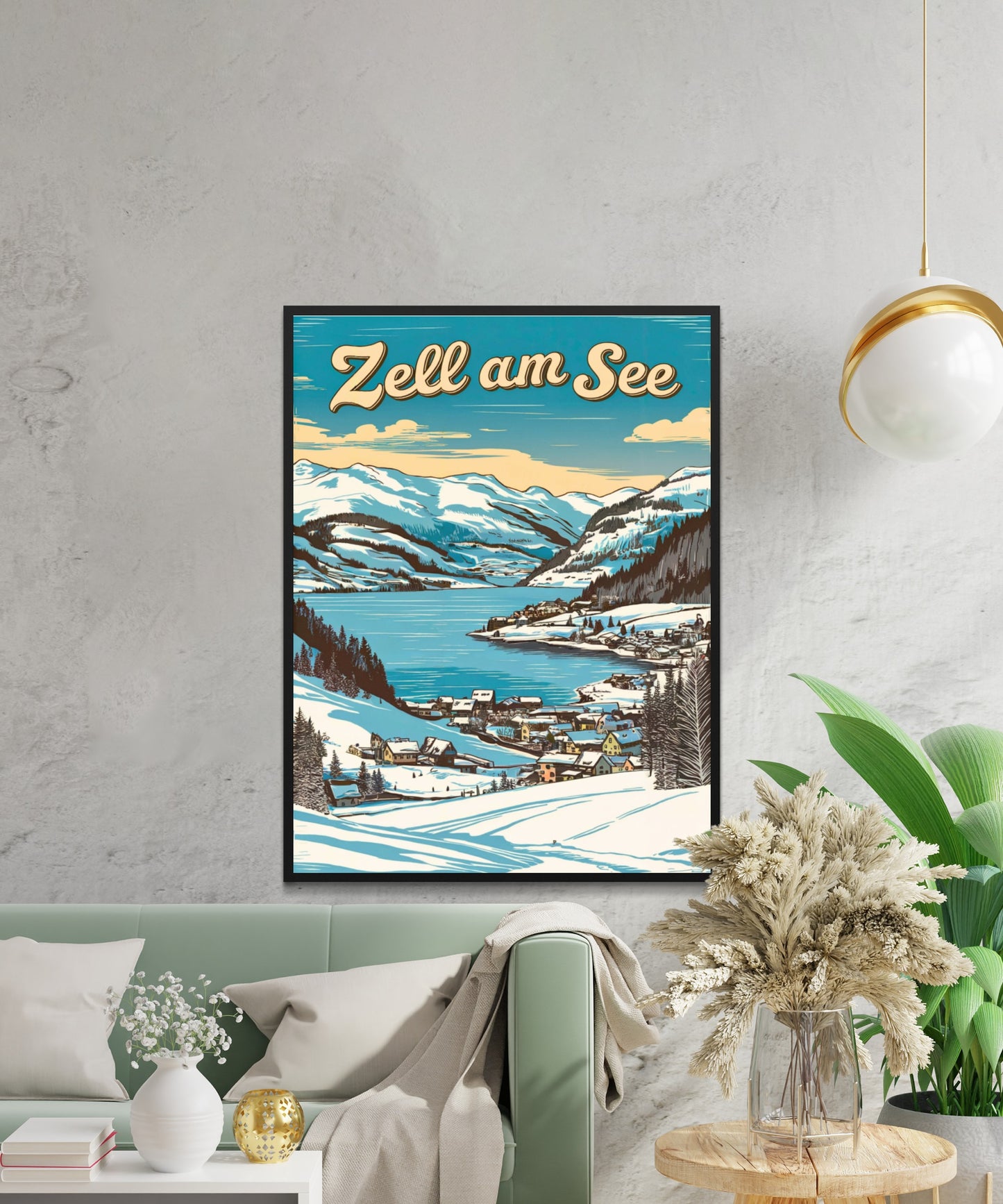 Zell am See Vintage Travel Poster - Winter Wonderland of the Alps