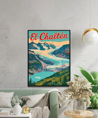 El Chaltén Travel Poster - Stunning Gateway to Patagonia's Peaks