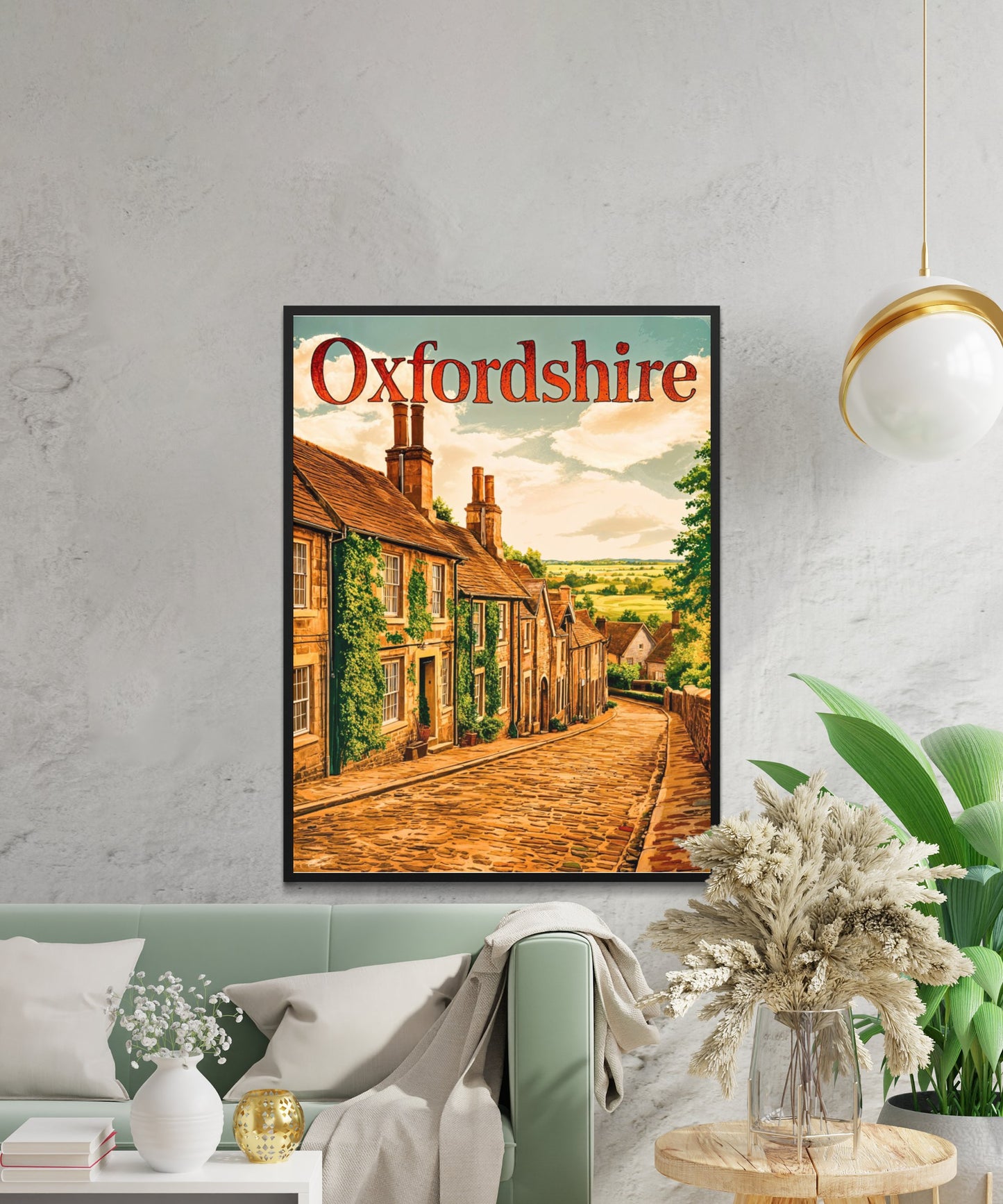 Oxfordshire Vintage Travel Poster