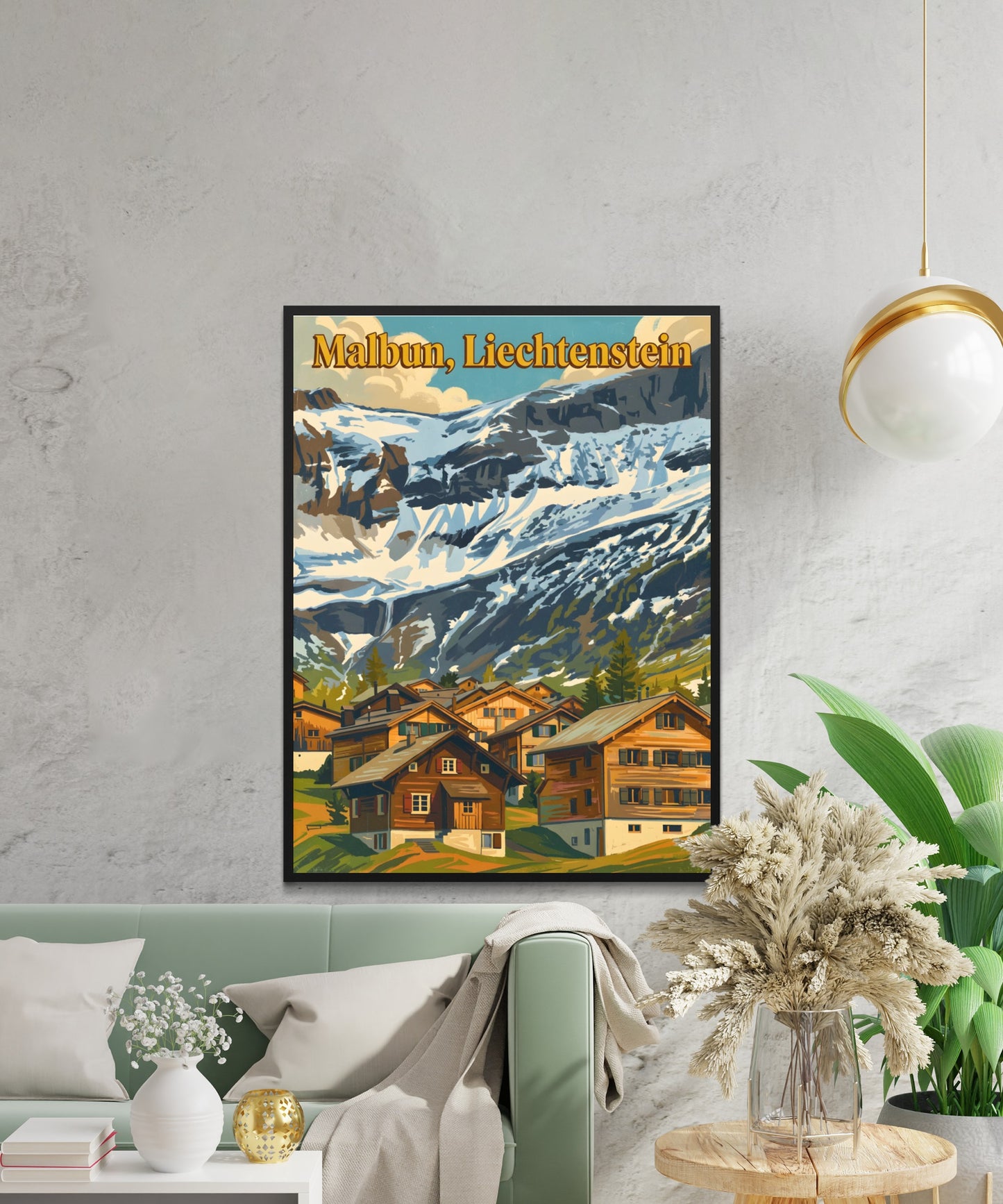 Malbun Vintage Travel Poster - The Heart of the Alps