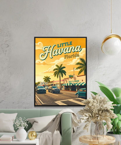 Little Havana Vintage Travel Poster -  Miami