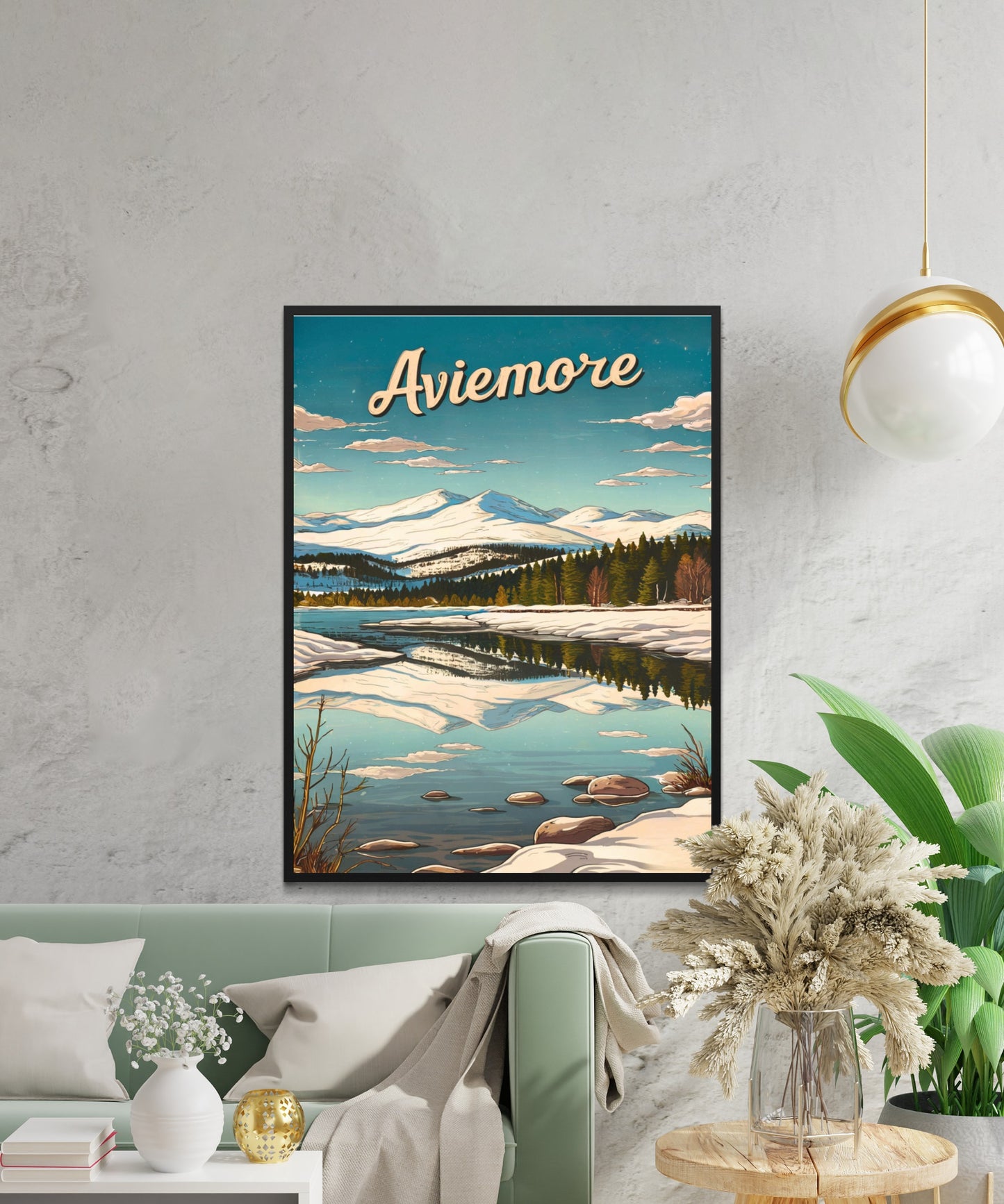 Aviemore Vintage Travel Poster - Cairngorms