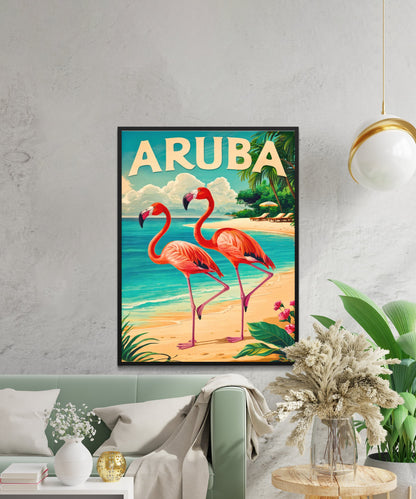 Aruba Vintage Travel Poster