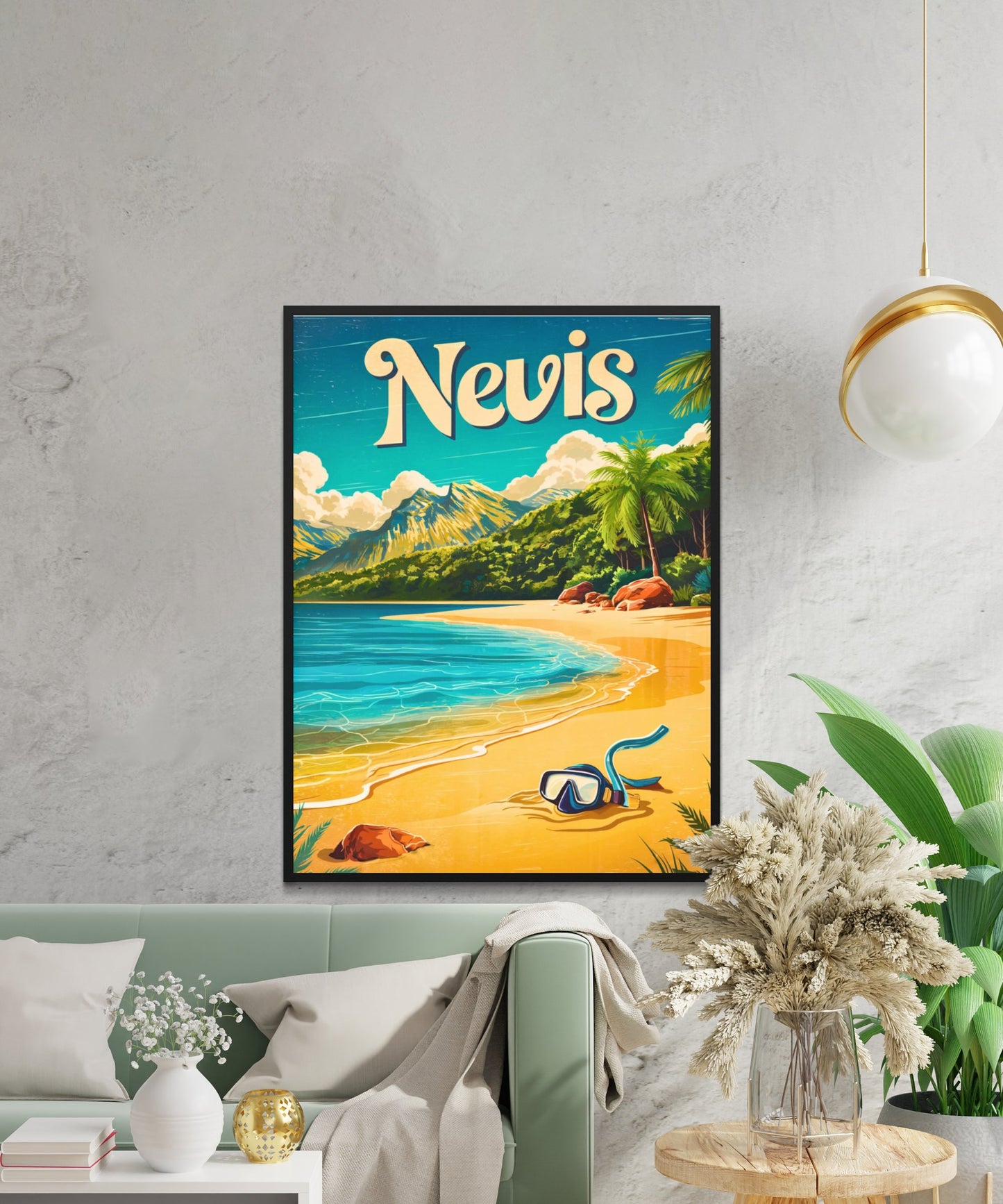 Nevis Vintage Travel Poster