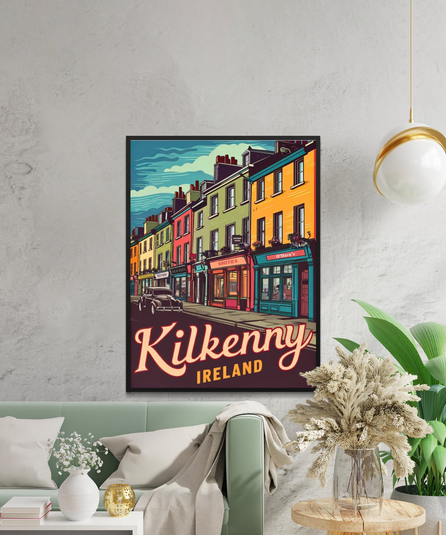 Kilkenny Vintage Travel Poster - Heart of Ireland's Medieval City