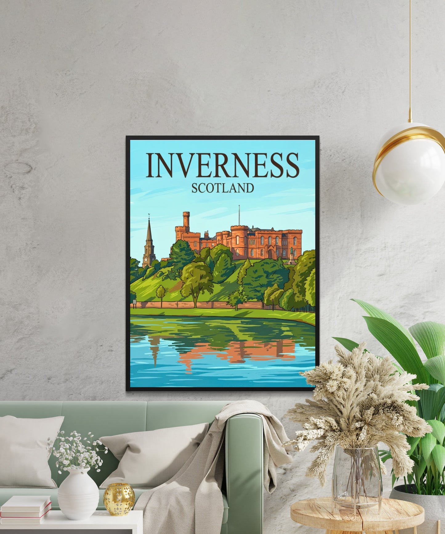 Inverness Vintage Travel Poster - The River Ness