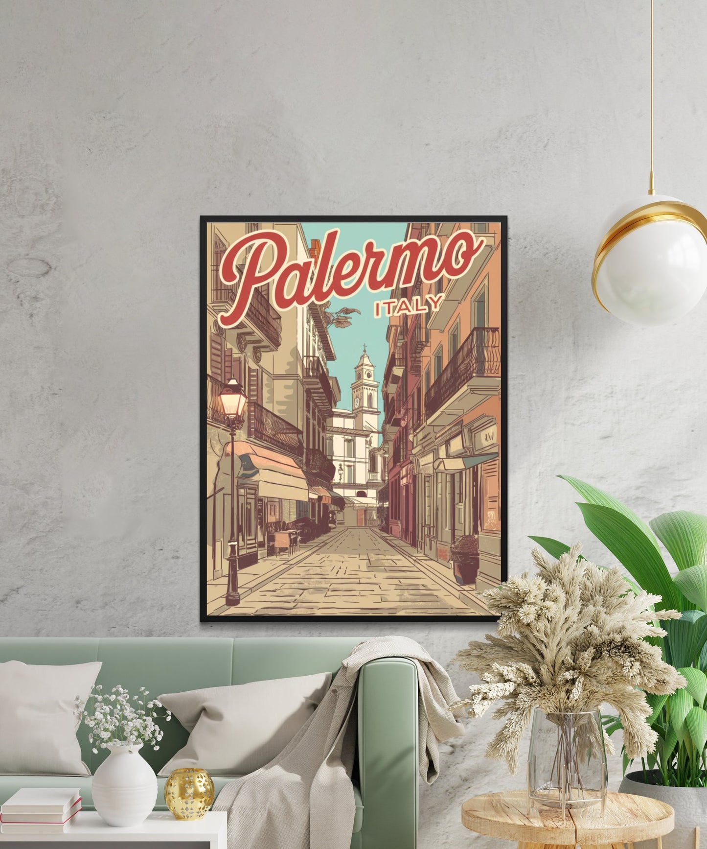 Palermo Vintage Travel Poster - Historic Charm