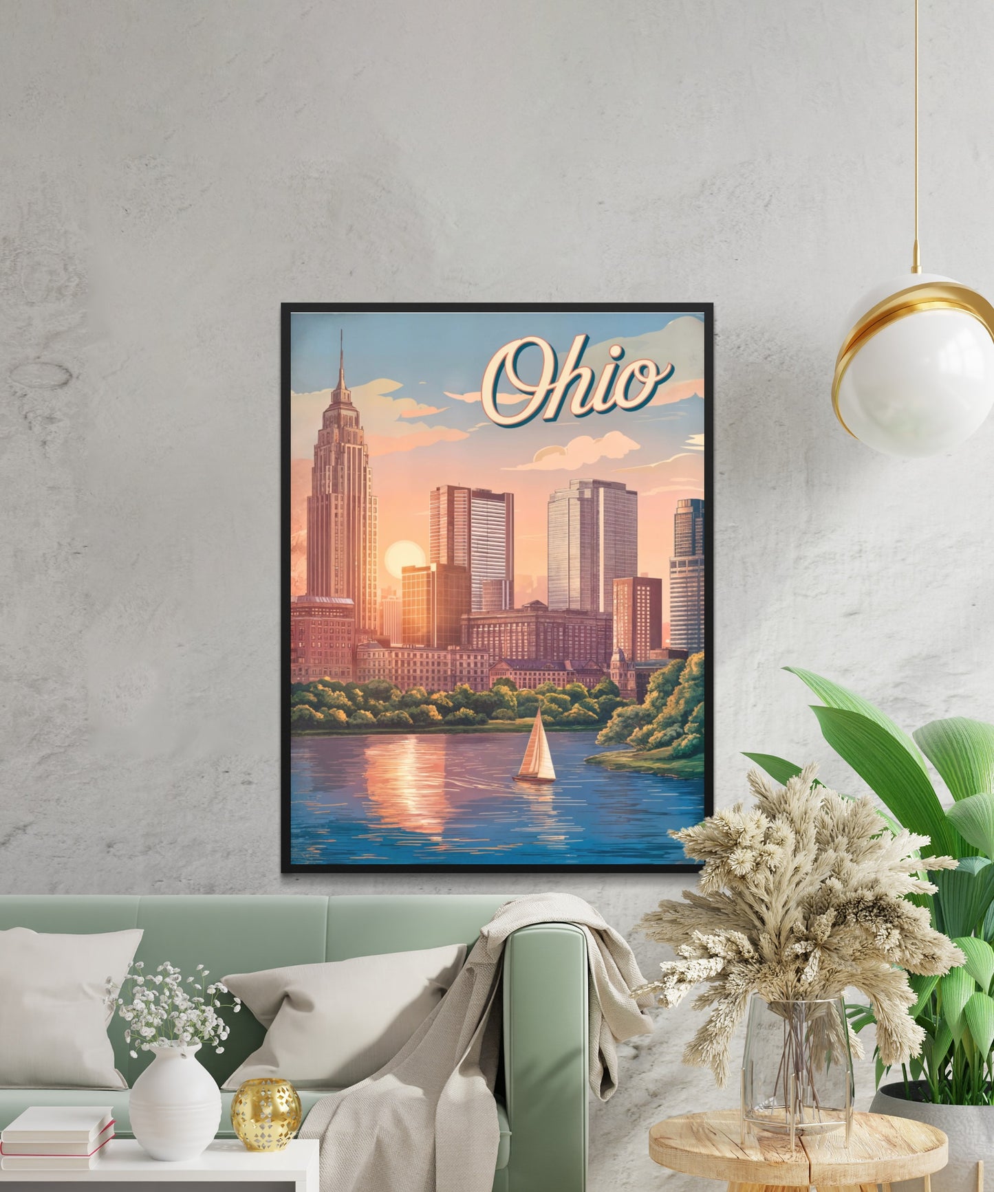 Ohio Vintage Travel Poster - City of Steel and Shorelines