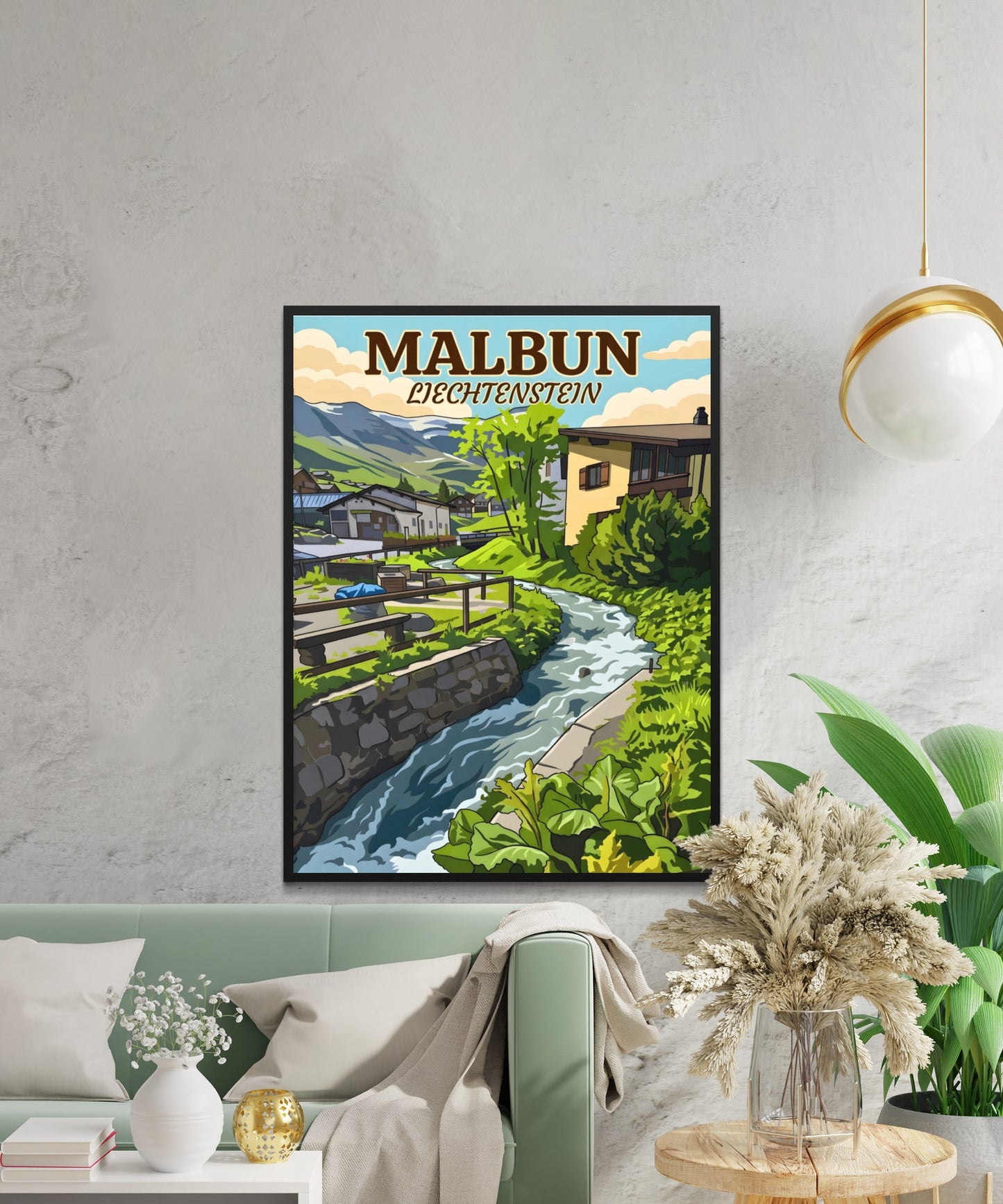 Malbun Vintage Travel Poster - Peaceful Living