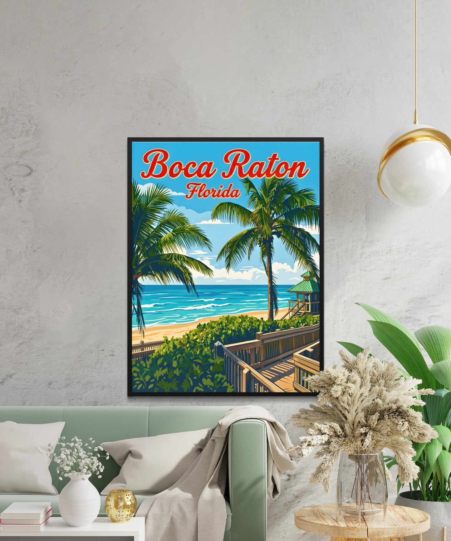 Boca Raton Vintage Travel Poster