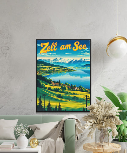 Zell am See Vintage Travel Poster - Austria’s Hidden Gem