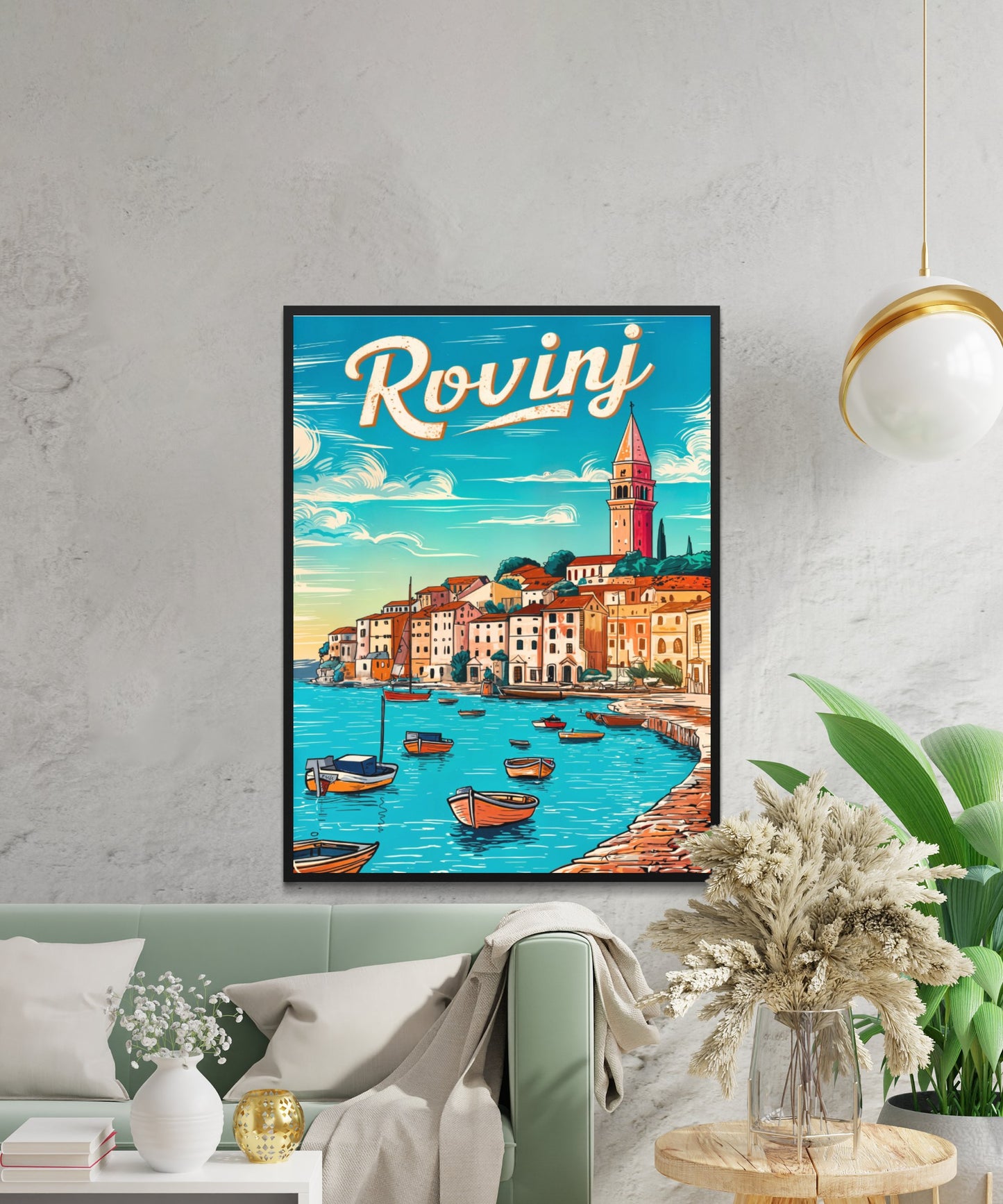 Rovinj, Vintage Travel Poster - The Pearl of the Adriatic