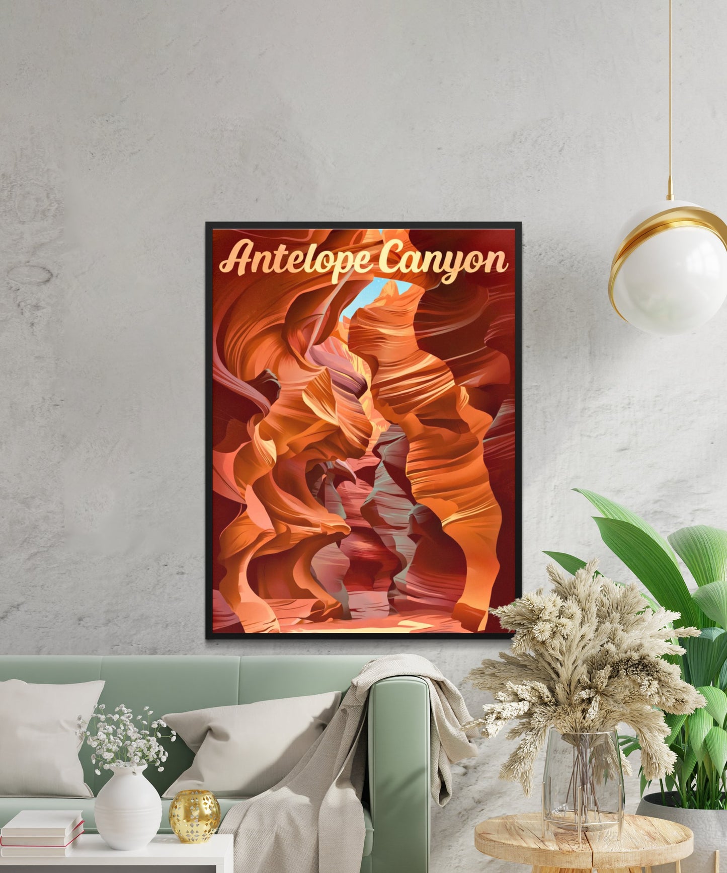 Antelope Canyon Vintage Travel Poster