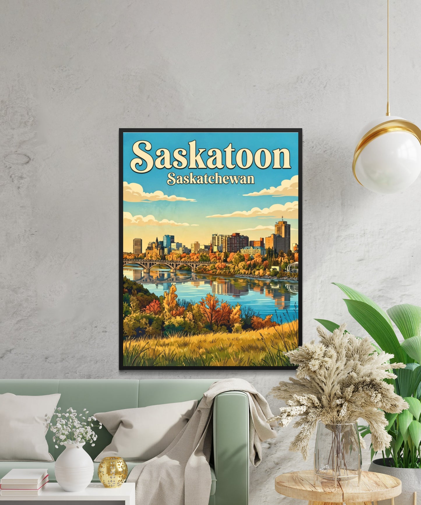 Saskatoon Vintage Travel Poster- Land of Living Skies