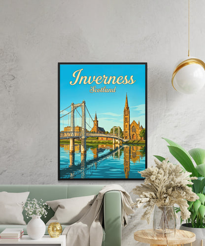 Inverness Vintage Travel Poster - River City