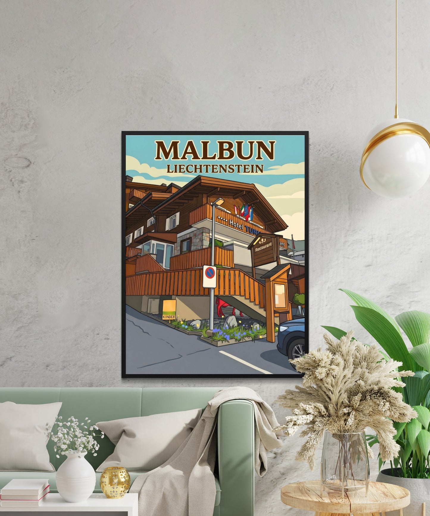 Malbun Vintage Travel Poster - Staycation