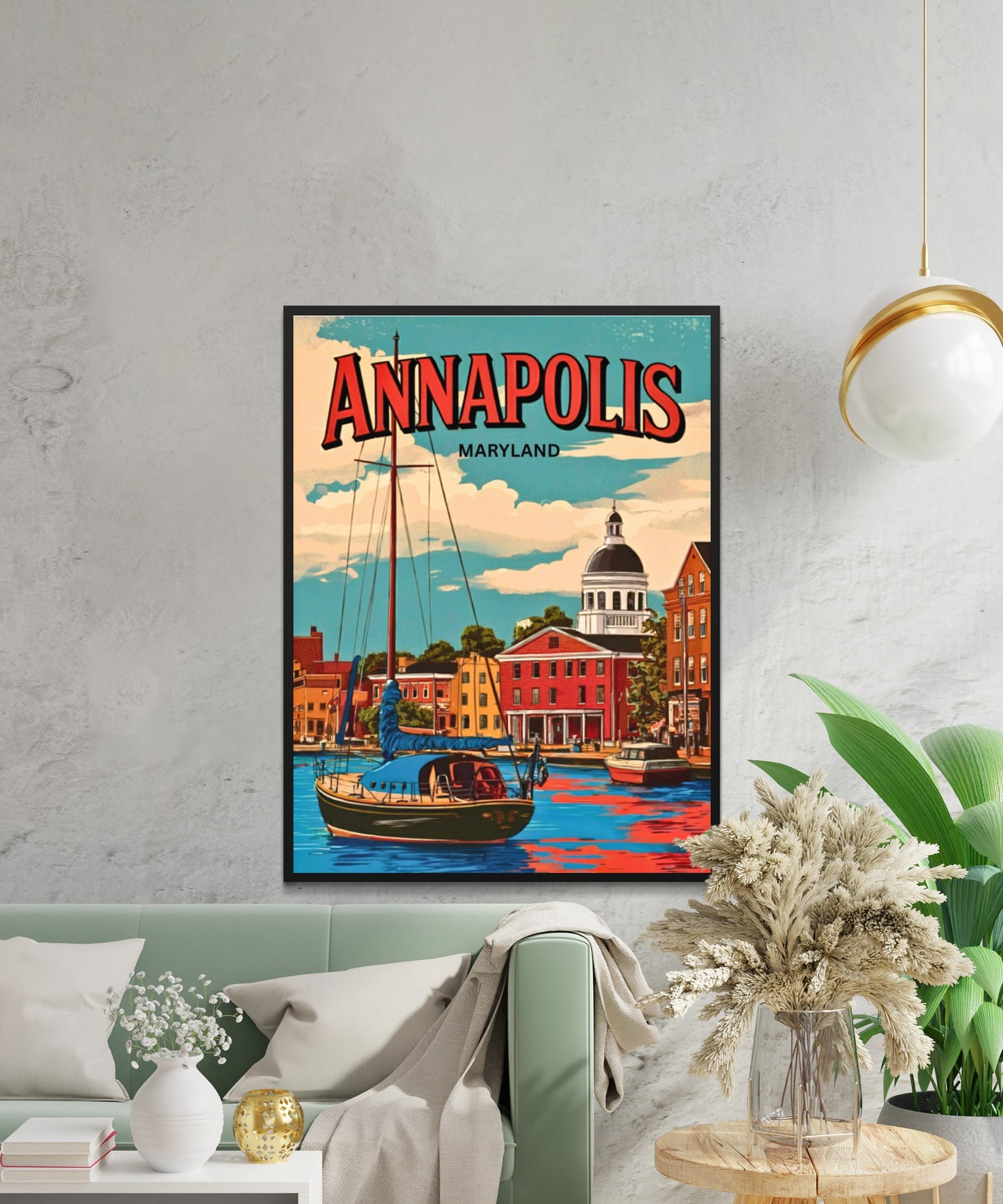 Annapolis, Maryland Vintage Travel Poster - Captivating Historical Harbor