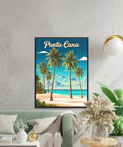 Punta Cana Vintage Travel Poster