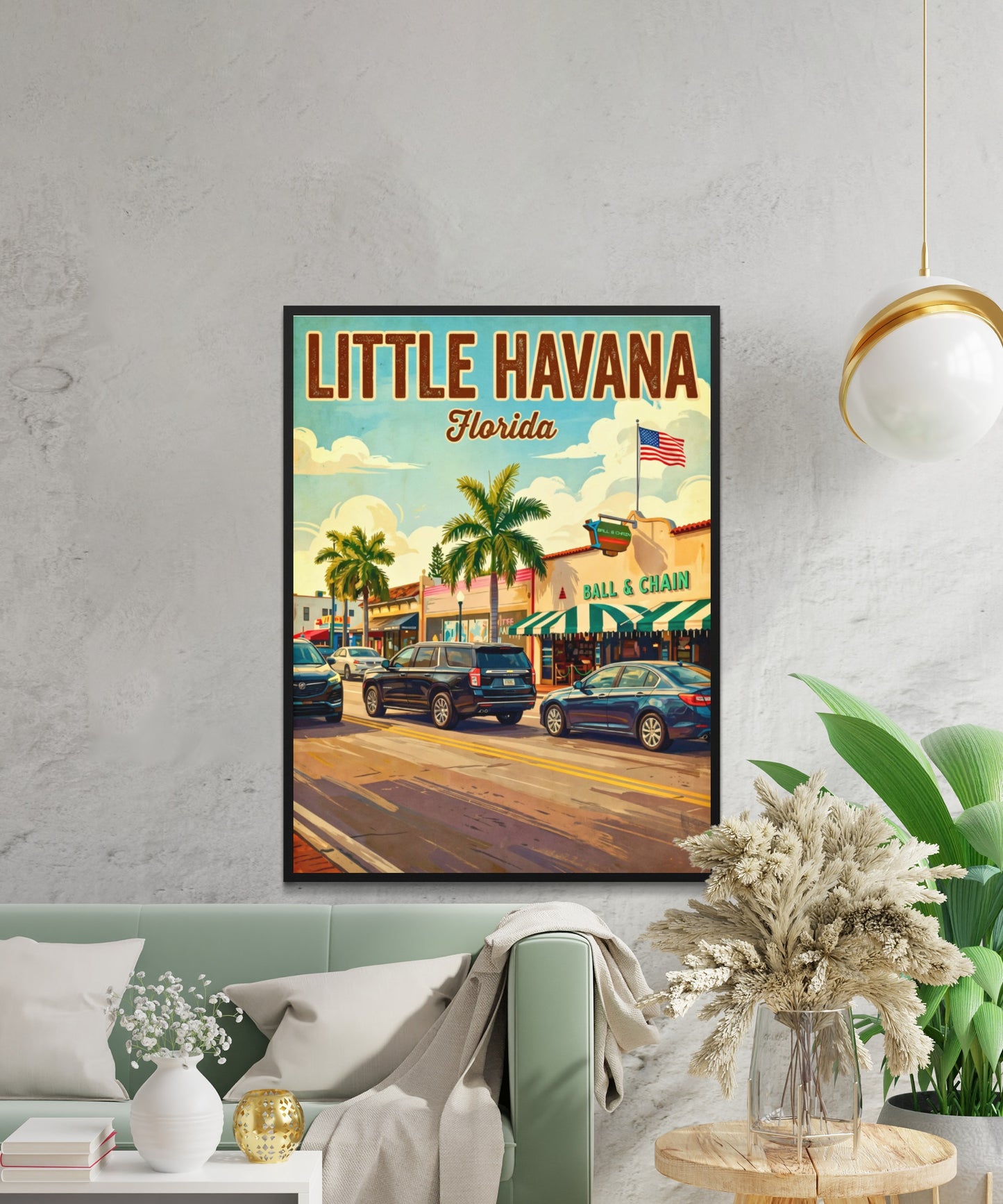 Little Havana Vintage Travel Poster -  Street Life