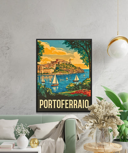 Portoferraio Vintage Travel Poster