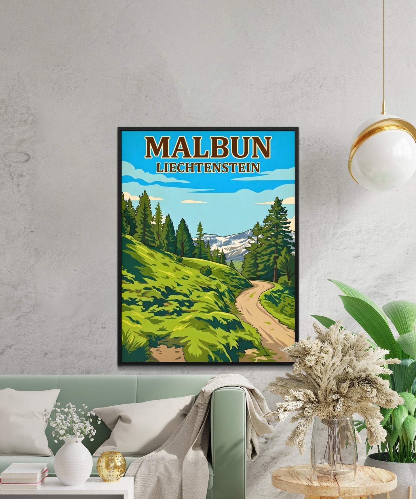 Malbun Vintage Travel Poster - Peaks