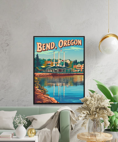 Bend Oregon Vintage Travel Poster