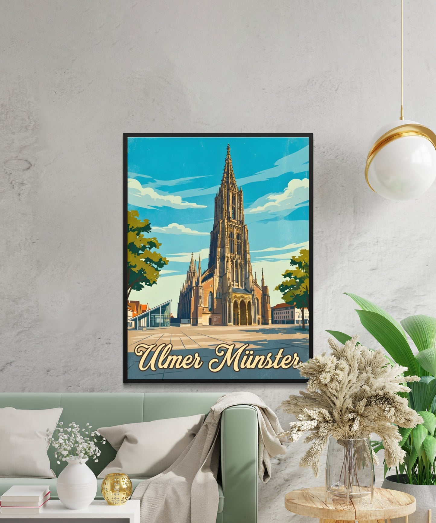 Ulmer Münster Vintage Travel Poster - The Pride of Ulm