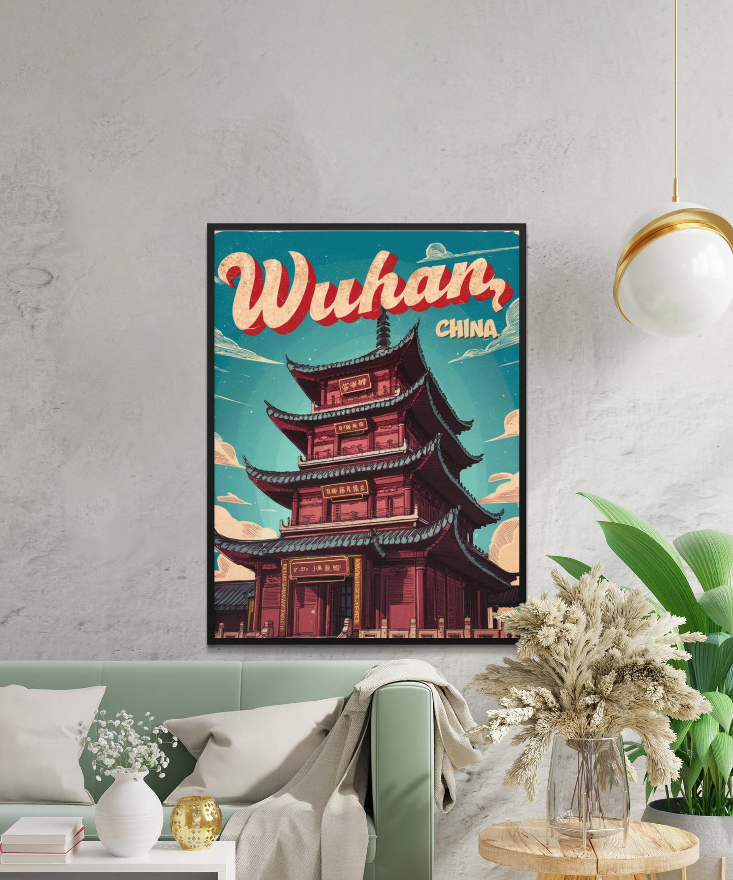 Wuhan Vintage Travel Poster - Historic Urban Hub