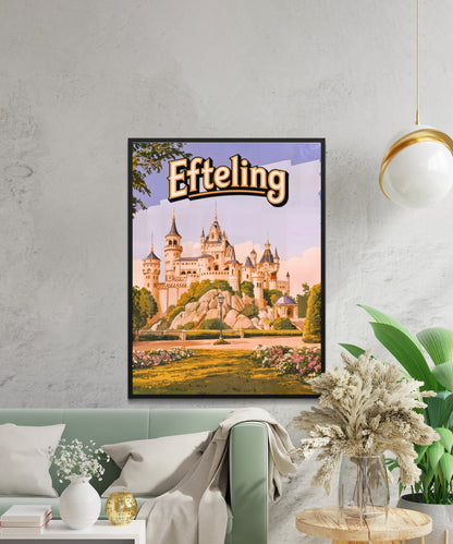 Efteling Vintage Travel Poster - The Heart of Dutch Fantasy