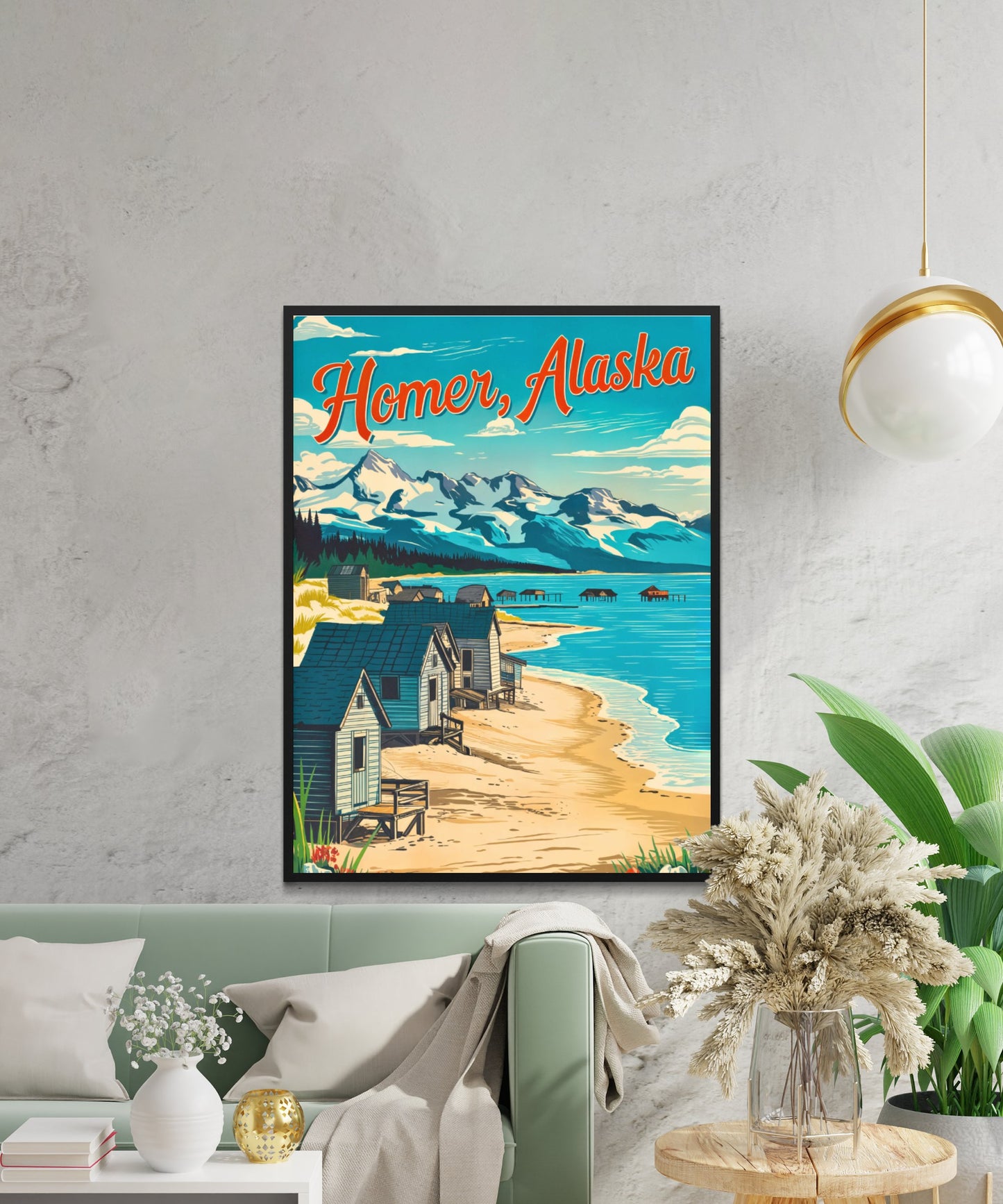 Homer Vintage Travel Poster - A Coastal Alaskan Paradise