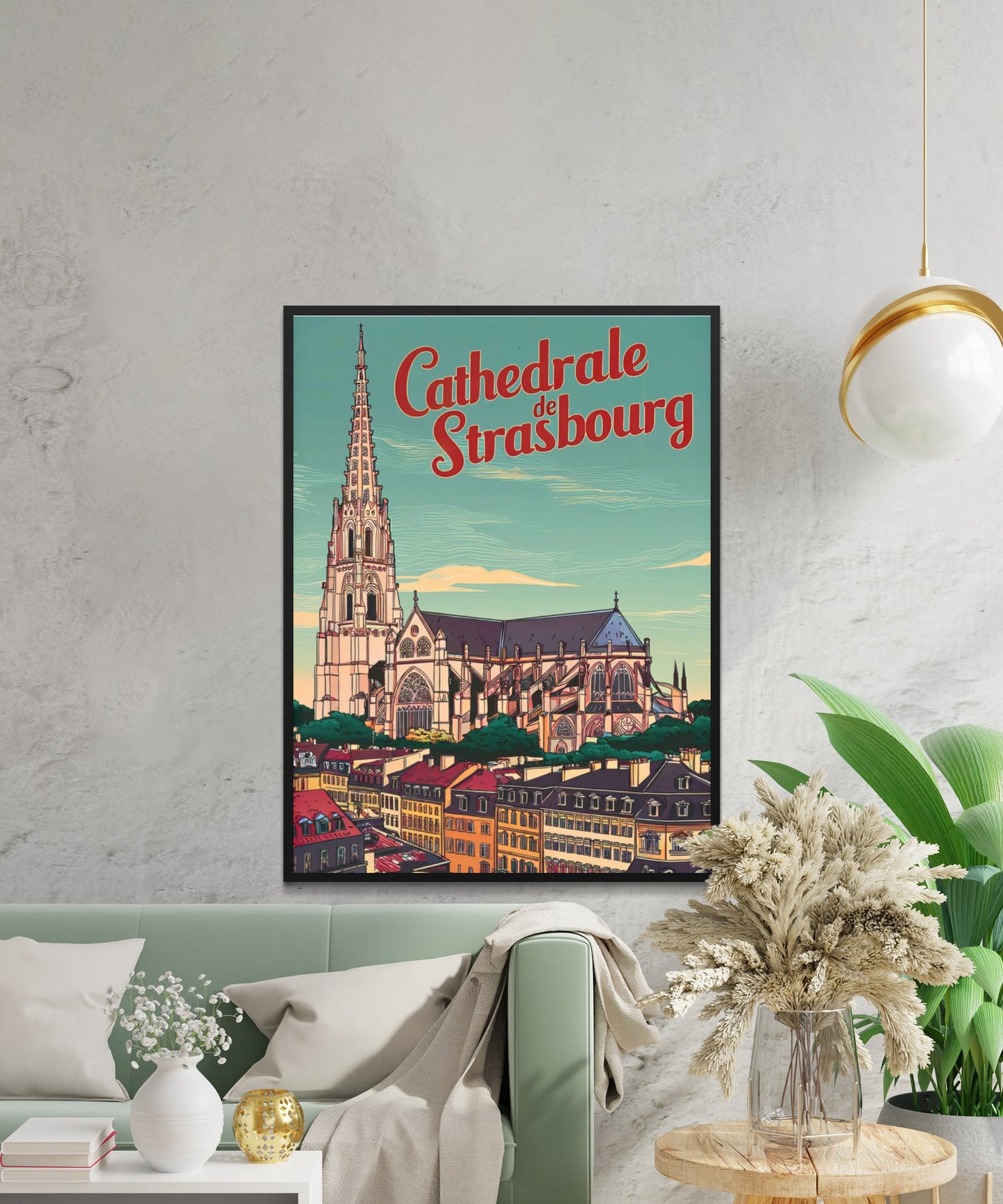 Strasbourg Cathedral Vintage Travel Poster - Cathedral of Our Lady of Strasbourg