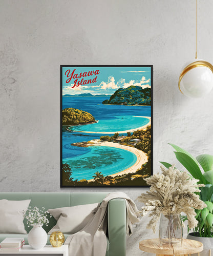 Yasawa Island Vintage Travel Poster