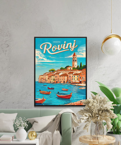 Rovinj, Vintage Travel Poster - Croatia