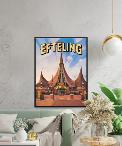 Efteling Vintage Travel Poster - Netherlands’ Most Enchanting Theme Park