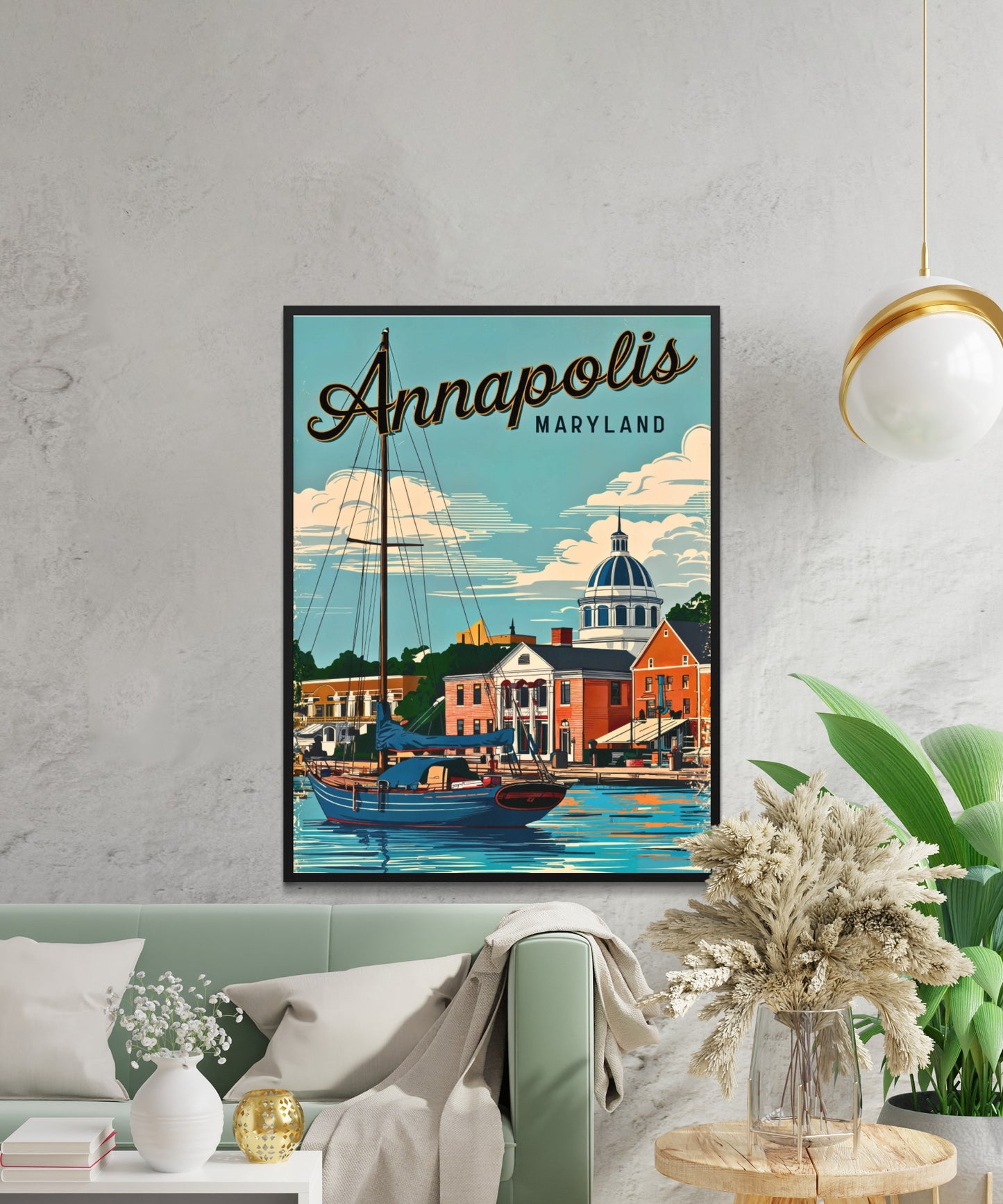 Annapolis Vintage Travel Poster - Historic Charm of Maryland