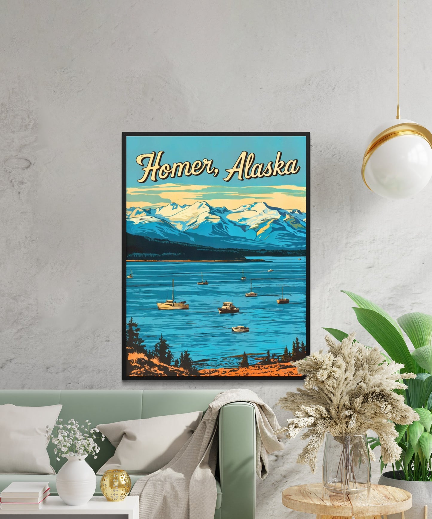Homer Vintage Travel Poster - Alaska