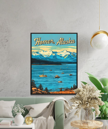 Homer Vintage Travel Poster - Alaska