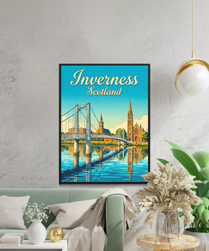Inverness Vintage Travel Poster - Scotland Icons