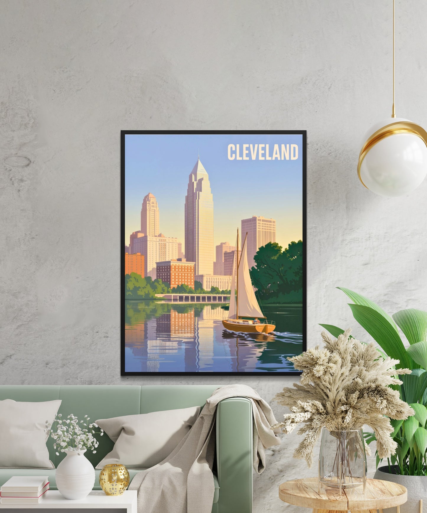 Cleveland Vintage Travel Poster - Rock & Roll Capital