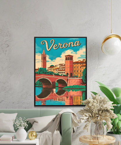 Verona, Italy Vintage Travel Poster