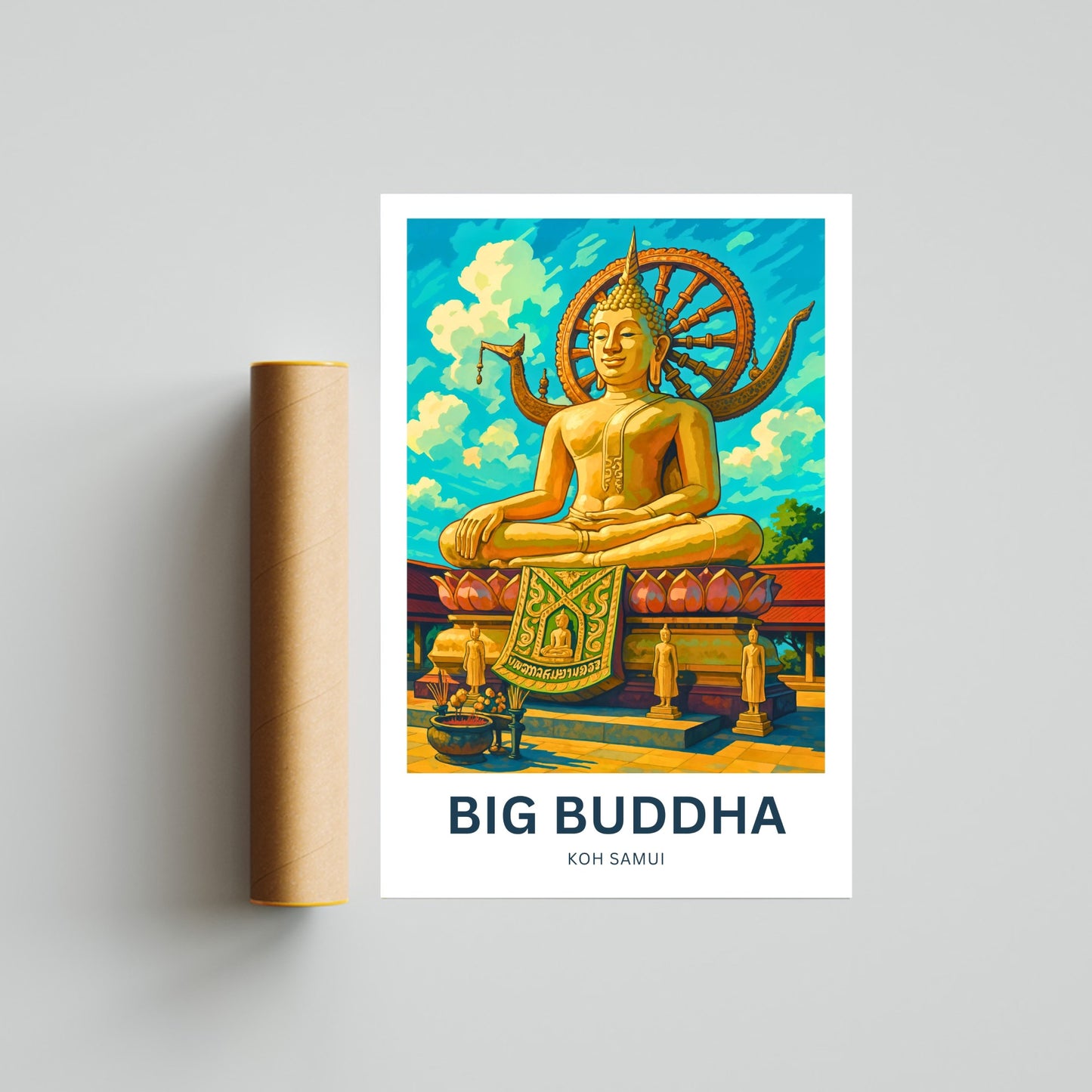 Big Buddha Travel Poster - Majestic Statue in Thailand