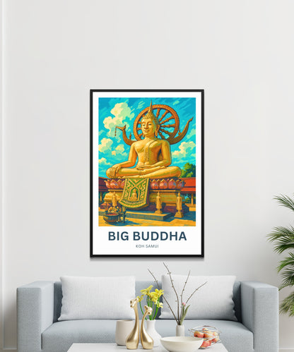 Big Buddha Travel Poster - Majestic Statue in Thailand