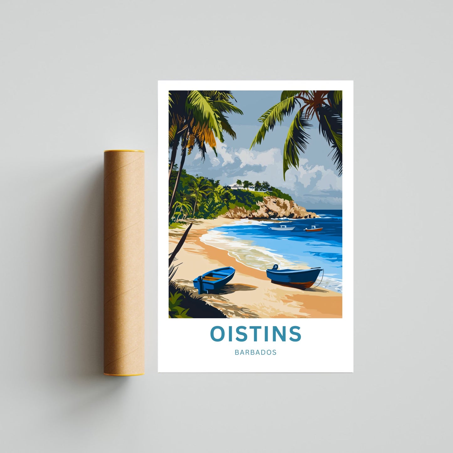 Oistins Travel Print - Crystal Clear